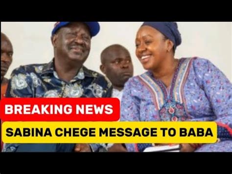 Jubilee S Sabina Chege Gives Odm Boss Raila Odinga A Special