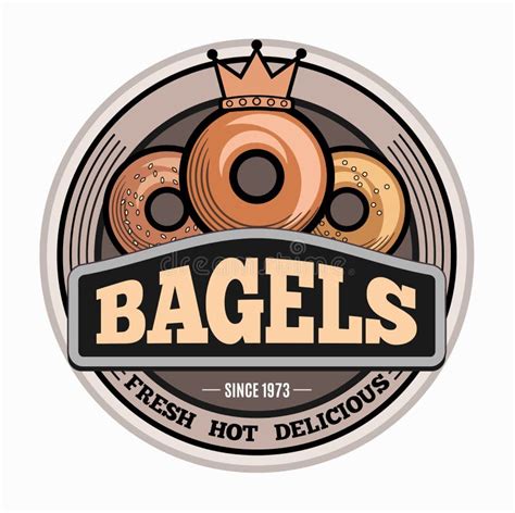 Bagels Logo Design Vector Illustration For Advertising Stock Vector