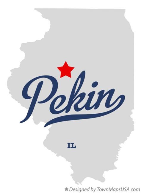 Map of Pekin, IL, Illinois