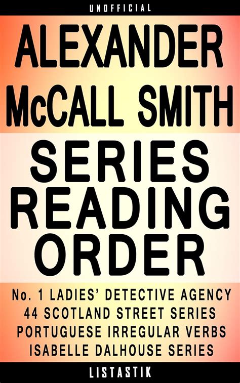 Alexander Mccall Smith Series Reading Order Series List