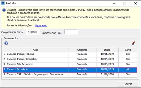 FP2180 eSocial Não apresenta empresa sem movimento para geração do