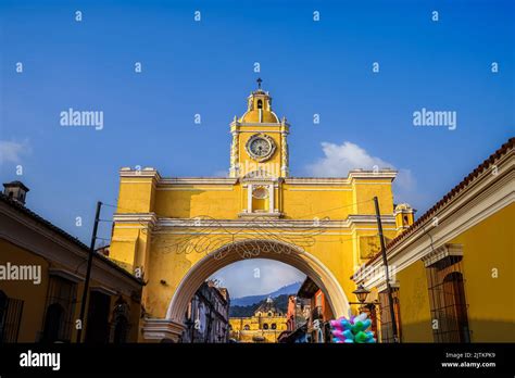 Beautiful Aerial Cinematic Footage Of The Antigua City In Guatemala