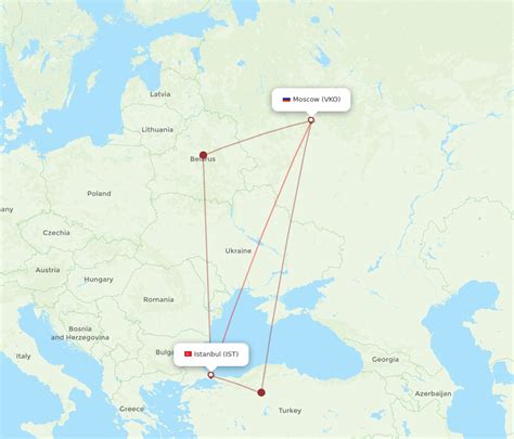 All Flight Routes From Istanbul To Moscow Ist To Vko Flight Routes