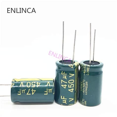 6pcslot 450v 47uf High Frequency Low Impedance 450v47uf Aluminum Electrolytic Capacitor Size 16