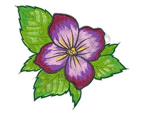 Violet Flower Machine Embroidery Design | Etsy