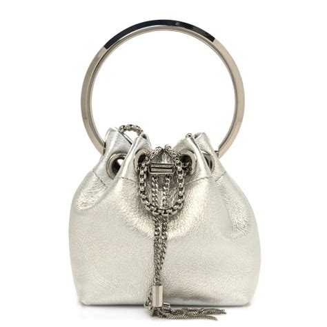 Jimmy Choo Metallic Nappa Micro Bon Bon Bag Silver 1403004 Fashionphile