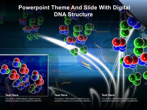 Powerpoint Theme And Slide With Digital Dna Structure Presentation