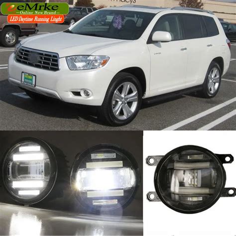 EeMrke Xenon White High Power 2in1 LED DRL Projector Fog Lamp With Lens