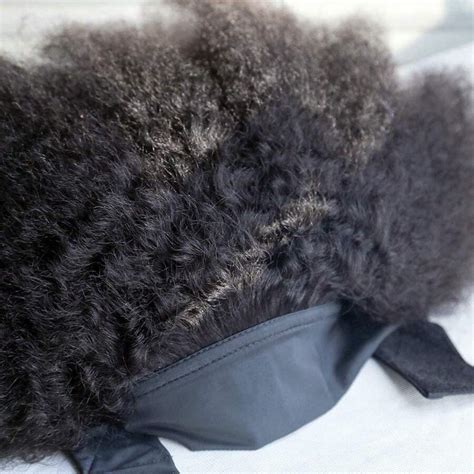 Peluca Diadema De Cabello Humano Rizado Afro De Densidad Pelucas