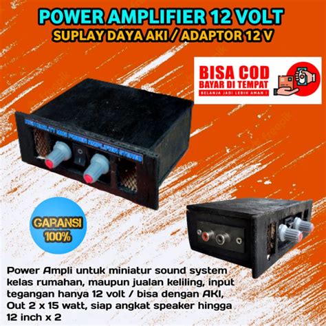 Jual Power Ampli Mini 12 Volt Stereo Class D Amplifier Miniatur Sound