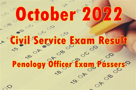 POE RESULTS 2022 Penology Officer Exam Result October 2022 All Regions