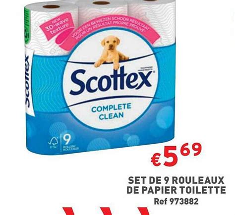 Promo Set De 9 Rouleaux De Papier Toilette Scottex Chez Trafic