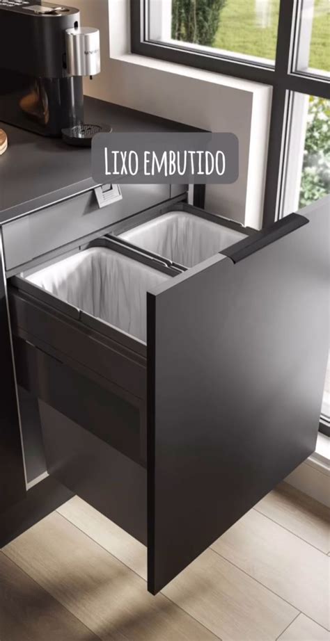 Lixo Embutido Na Cozinha - Lixo embutido cozinha | Móveis planejados para cozinha, Lixeira de ...