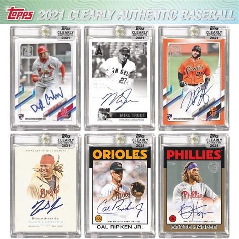 Topps Clearly Authentic Baseball Checklist Set Details Boxes Date