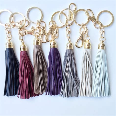 Genuine Leather Tassel Keychain