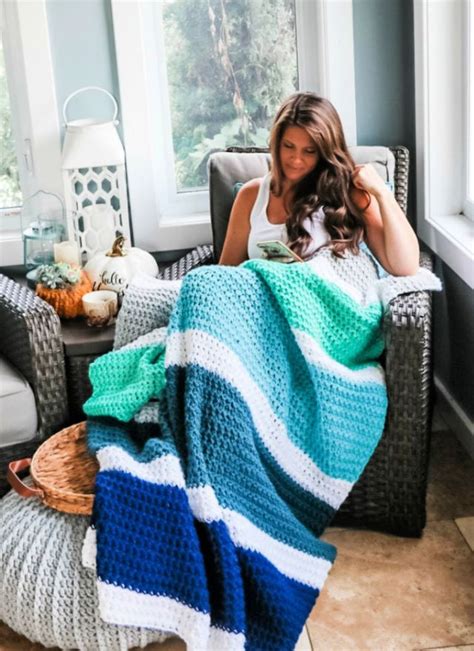 Free Striped Crochet Blanket Patterns Blitsy