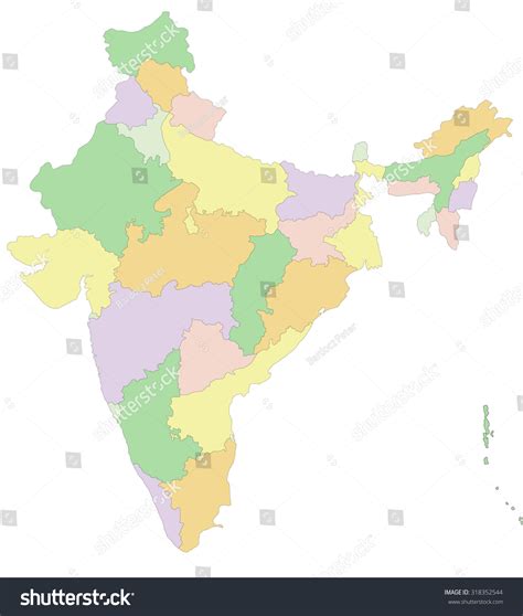 India Political Map For Printing