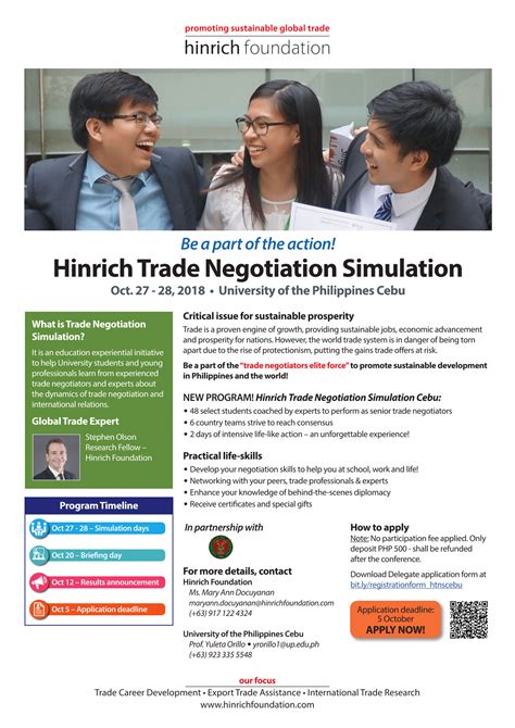 Hinrich Trade Negotiation Simulation University Of The Philippines Cebu