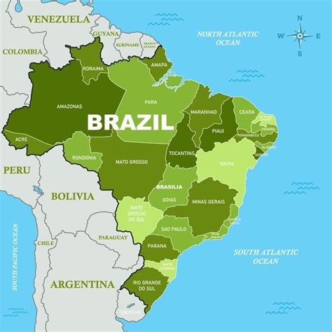 Baixar mapa do brasil detalhes do nome do país gratuitamente in