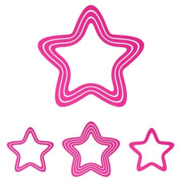 Pink Line Star Logo Design Set Webdesign Figure Shape Vector Webdesign