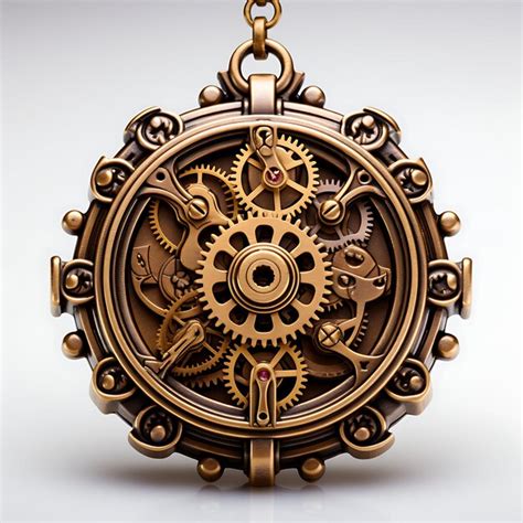 Premium Photo Isolated Of Steampunk Inspired Gear Pendant Steampunk