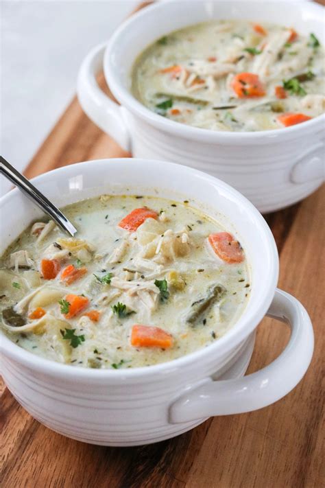 Healthy Chicken Pot Pie Soup Whole30 Paleo Mary S Whole Life