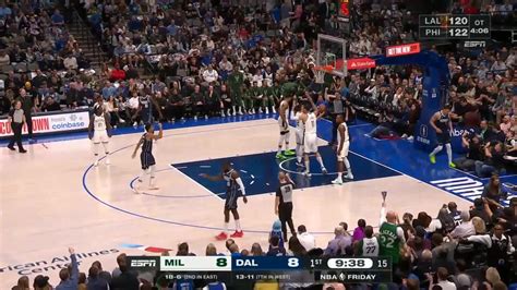 Dwight Powell With An And One Vs The Milwaukee Bucks Yahoo Sports