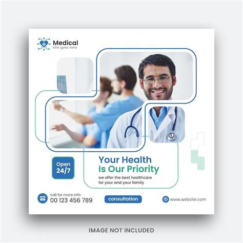 Premium Vector Vector Medical Healthcare Social Media Post Design