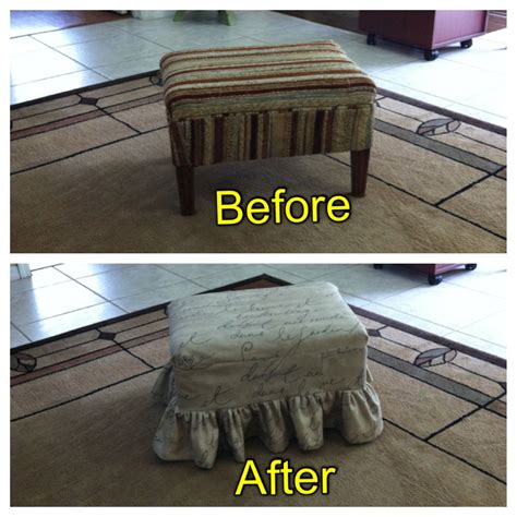 Found This Funky Footstool At A Resale Shop Bought Some Fabric And