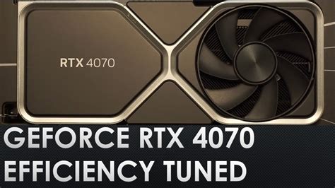 RTX 4070 Undervolt Overclock The Most Powerful 200W GPU Even More