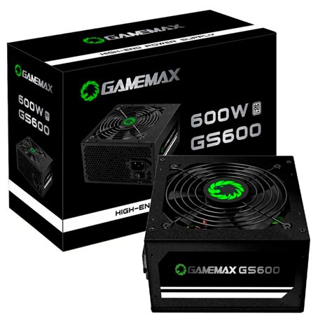 Fonte 600w 80 Plus White Gamemax Gs600 Reviews - Fonte Gamer Gamemax GS600 600W 80 Plus White PFC Ativo - lojaibyte