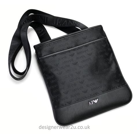 Armani Jeans Small Messenger Bag With All Over Logo Accessories From