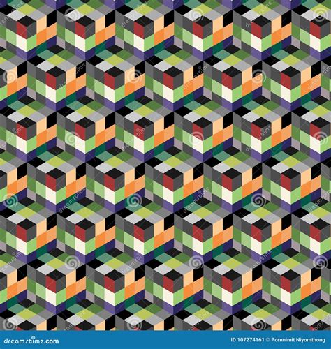 Abstract Cube Pattern Colorful Design Geometric 3d Vector Wallpaper