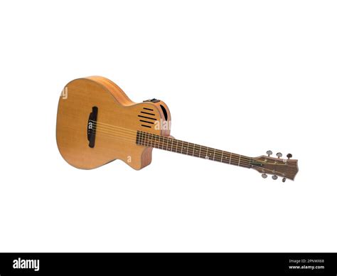 acoustic guitar on white background Stock Photo - Alamy