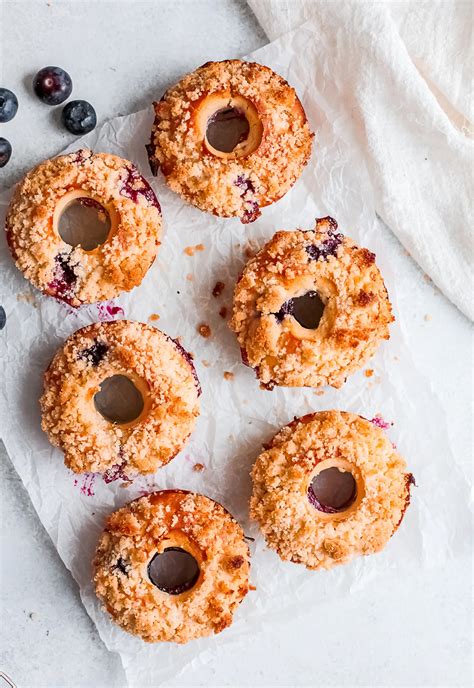 Baked Blueberry Streusel Donuts Nutmeg Nanny