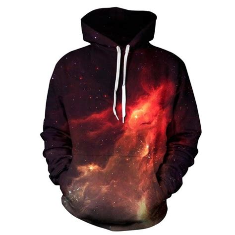 Red Nebula Galaxy 3D Hoodie - RobinPlaceFabrics