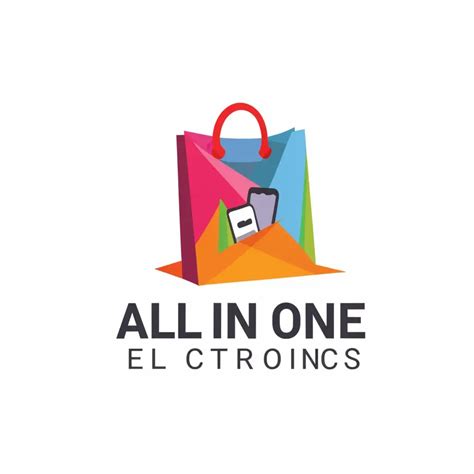 LOGO Design For All IN One Electronics Sleek Shopping Icon in ...