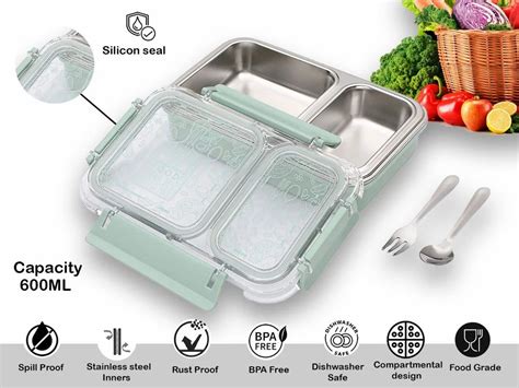 Stainless Steel Leak Proof Lunch Box Ml At Piece In New