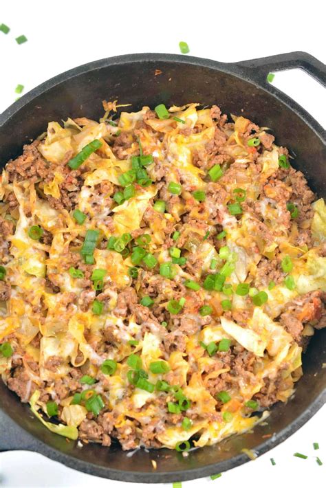 Taco Ground Beef And Cabbage Skillet Meal The Kind Of Cook Recipe