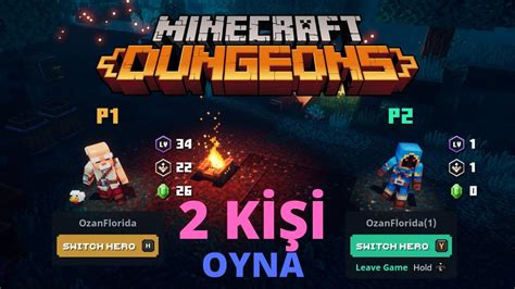 Minecraft DUNGEONS Offline Lokal 2 Kişi Nasıl Oynanır YouTube