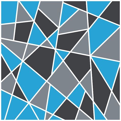 Un mosaico azul y negro con una plantilla de fondo de patrón triangular