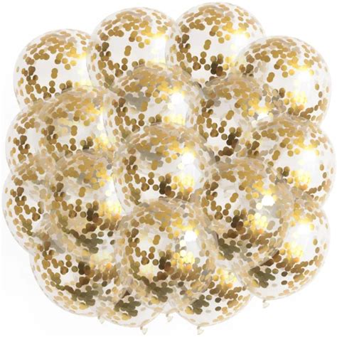 50 STK KONFETTI Luftballons Gold 30 Cm Latex Helium Geburtstag Deko