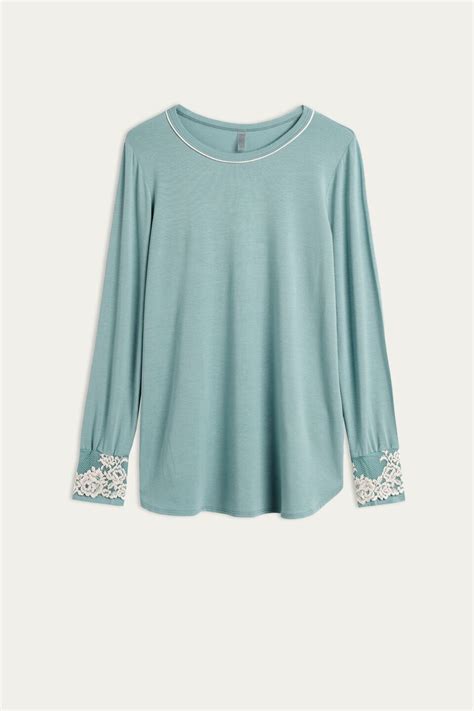 Blusa Manga Comprida Em Modal Pretty Flower Cl1294p Intimissimi