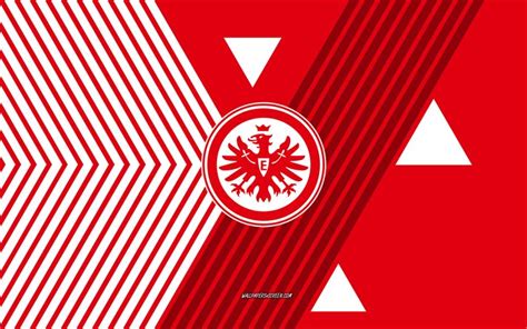 Eintracht Frankfurt Logo K German Football Team Red White Lines