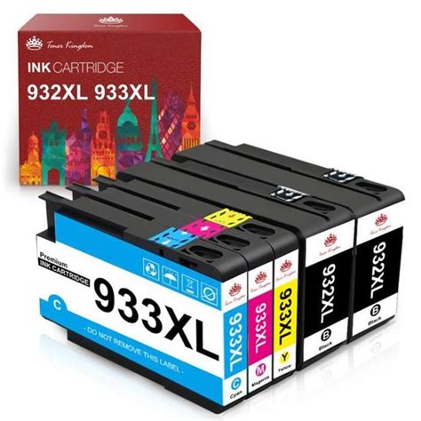 Toner Kingdom 932 933 Xl 5 Cartouches Dencre Compatibles Pour Hp 932xl