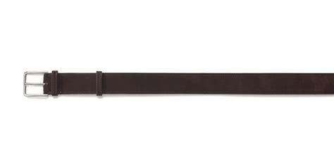 Signature Belt Dark brown suede calfskin – J.M. Weston