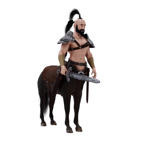 Centaur greek mythology creature half man half horse isolated model ...