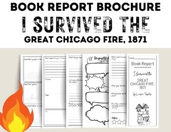 I Survived The Great Chicago Fire Book Report Brochure PDF 2 Pages