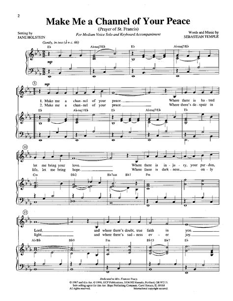 Make Me A Channel Of Your Peace Medium Solo J W Pepper Sheet Music