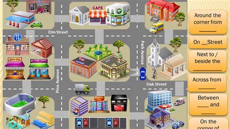 Prepositions Of Place And Giving Directions Vocabulary Youtube